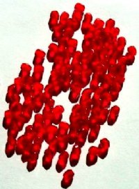 100 4mm Faceted Transparent Siam Red Czech Beads